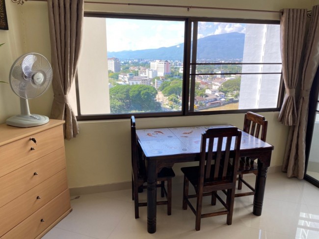 [CR092] Studio room for rent with river and mountain views, fully furnished at Chiangmai Riverside Condo