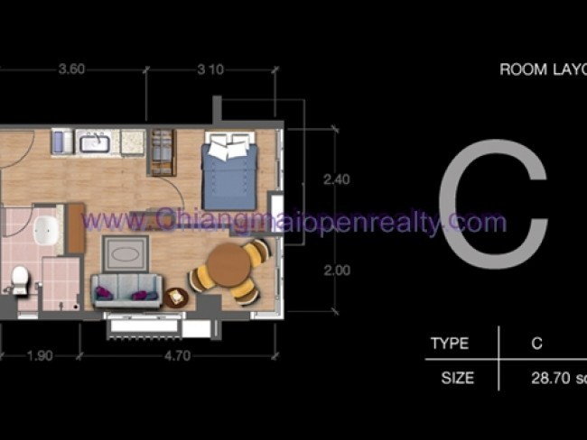 (English) [CO301] 1 Bedroom for rent @ Oneplus Condos business park.